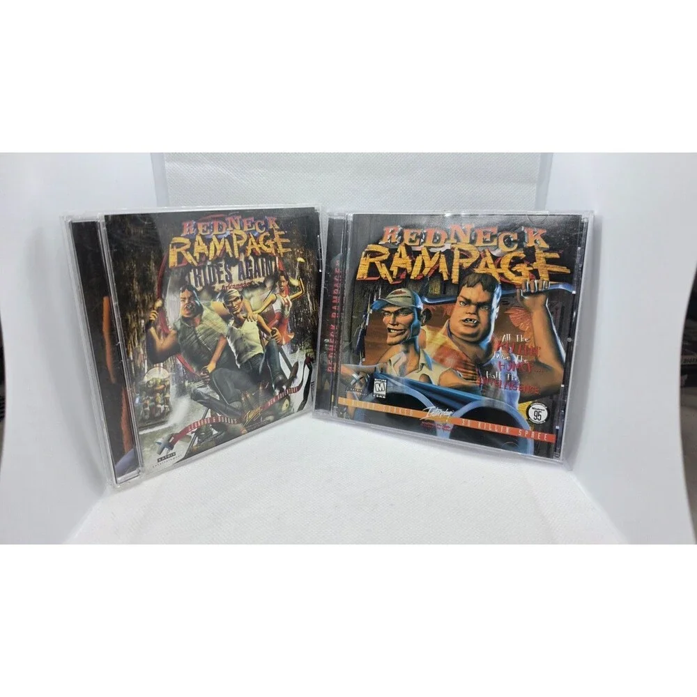 Redneck Rampage & Rides Again: Arkansas PC CD-ROM Game Lot Interplay Productions